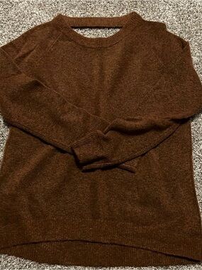 LOFT light Chocolate Brown Crewneck Sweater